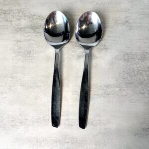 Crestmark Japan Stainless Steel Demitasse Spoons 2-Piece Silverware Flatware